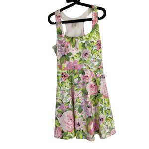 Laura Ashley Womens Floral Sleeveless Golf Tennis Dress  Built-In Bra feminine L